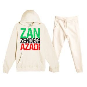 Woman Life Freedom Iran Zan Zendegi Azadi Persian Premium Hooded Sweatsuit Set