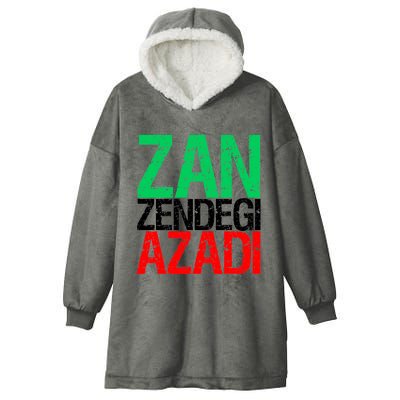 Woman Life Freedom Iran Zan Zendegi Azadi Persian Hooded Wearable Blanket