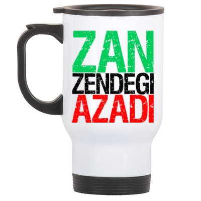 Woman Life Freedom Iran Zan Zendegi Azadi Persian Stainless Steel Travel Mug