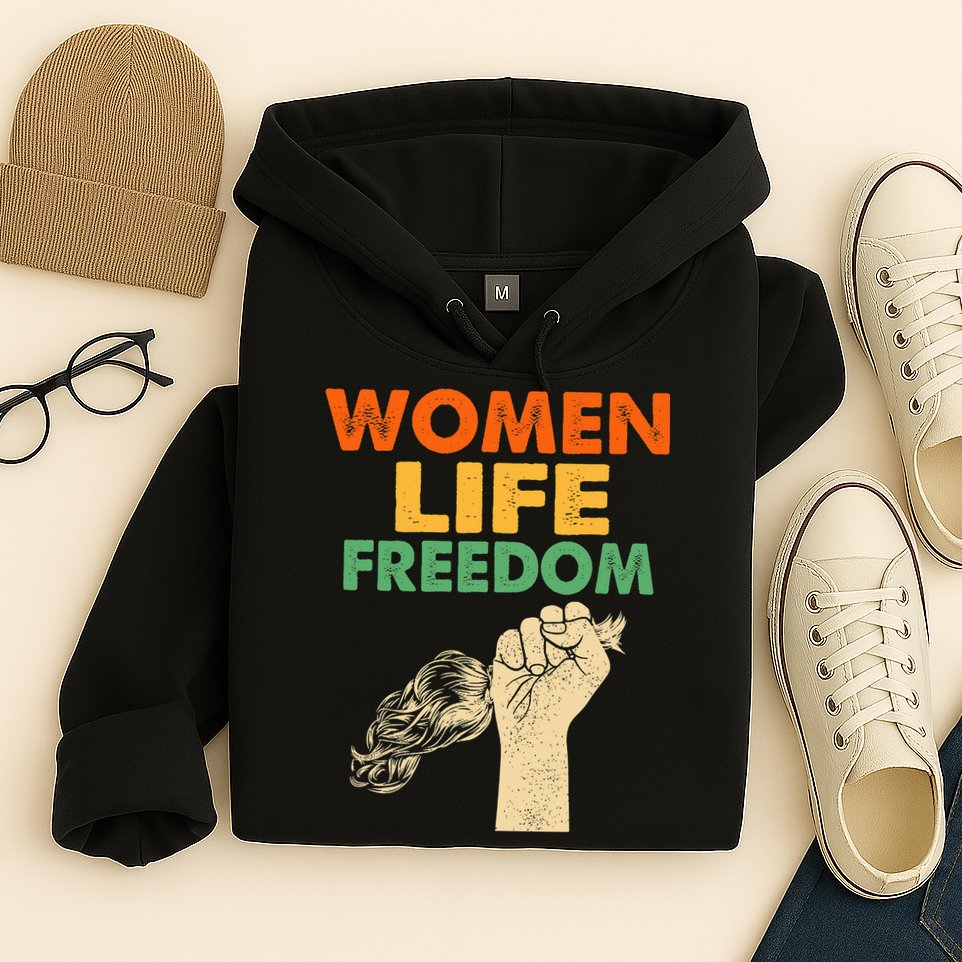Women Life Freedom Iran Feminist Vintage Hoodie