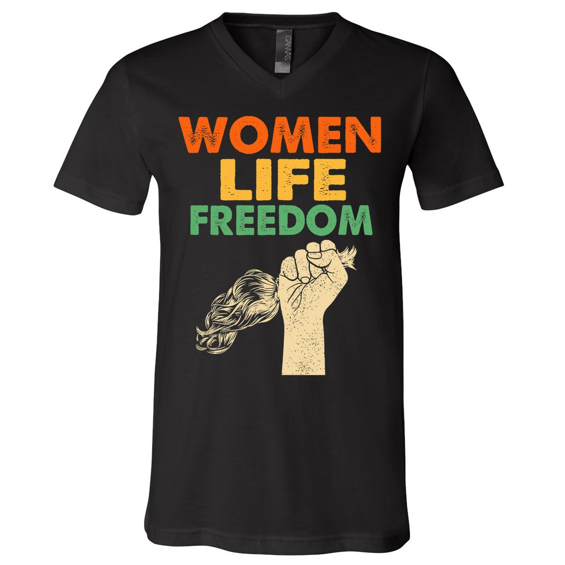 Women Life Freedom Iran Feminist Vintage V-Neck T-Shirt