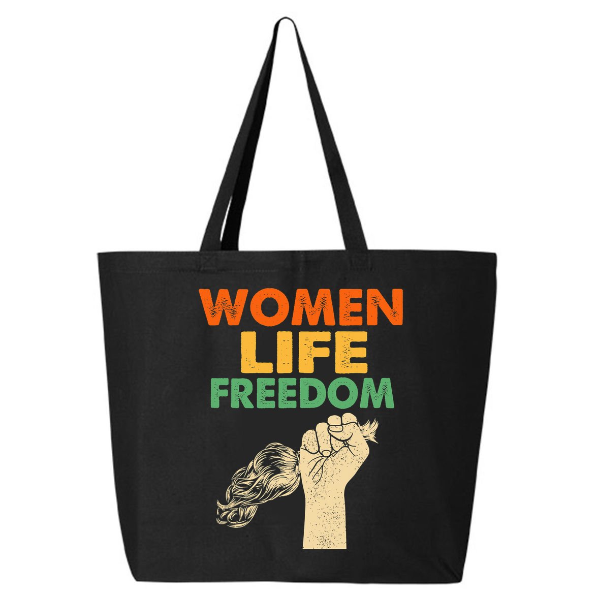Women Life Freedom Iran Feminist Vintage 25L Jumbo Tote