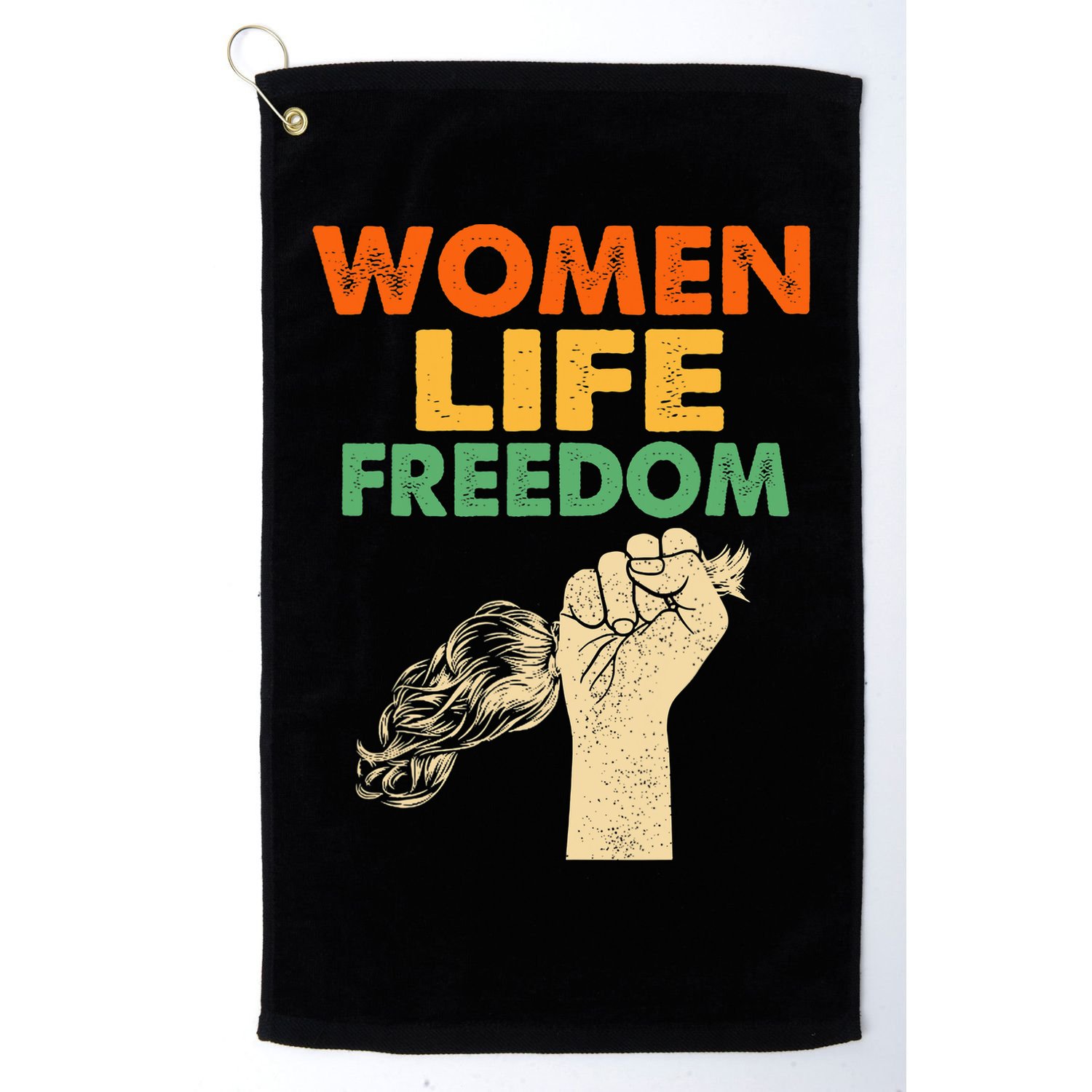 Women Life Freedom Iran Feminist Vintage Golf Towel