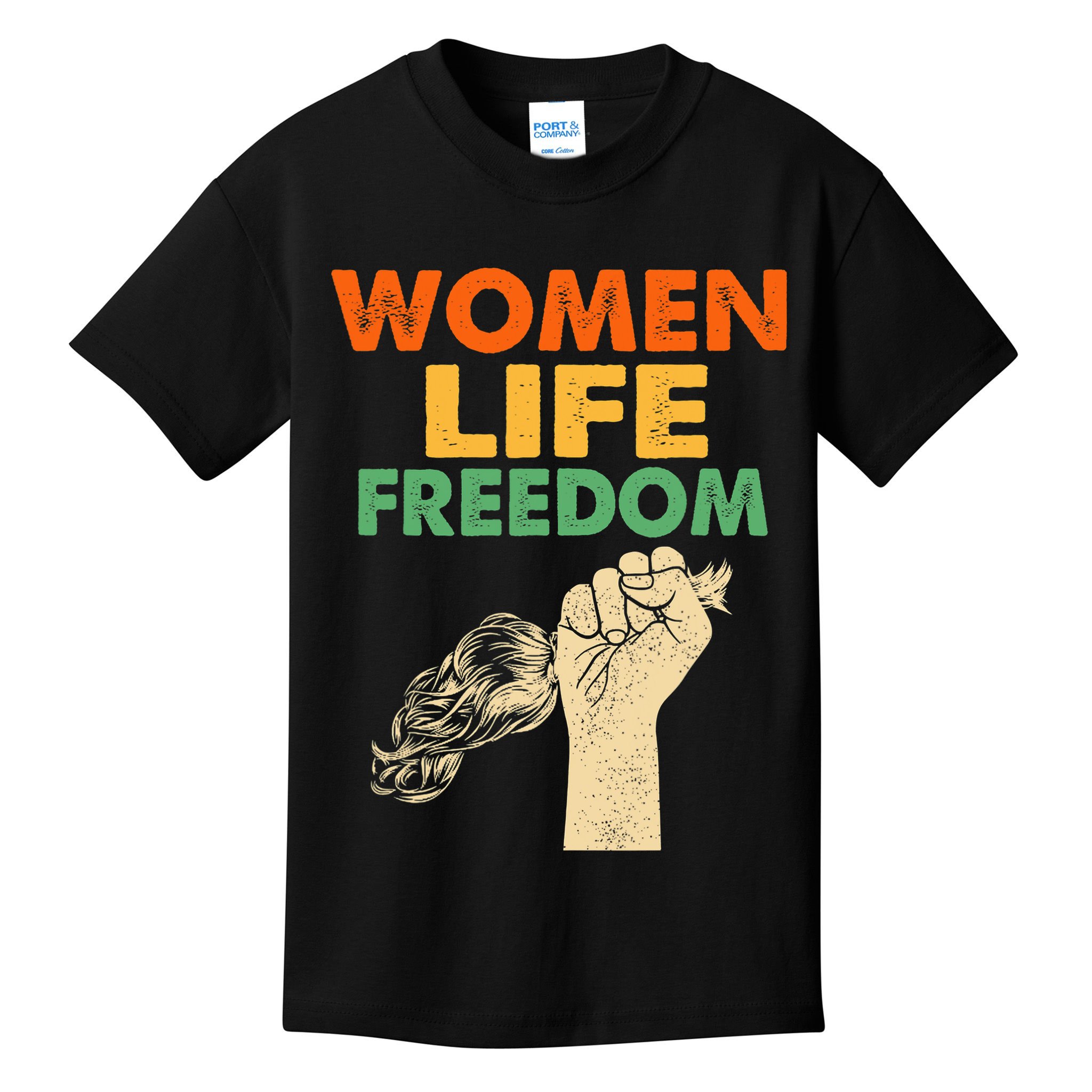 Women Life Freedom Iran Feminist Vintage Kids T-Shirt