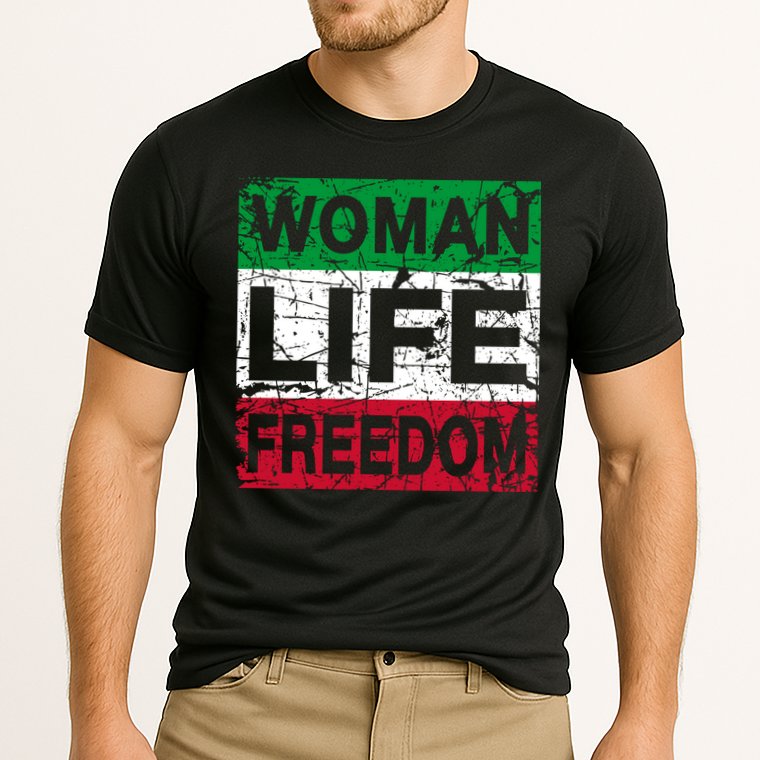 WOMAN LIFE FREEDOM IRAN RISE WITH THE WOMAN Support Woman Cooling Performance Crew T-Shirt