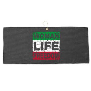 WOMAN LIFE FREEDOM IRAN RISE WITH THE WOMAN Support Woman Large Microfiber Waffle Golf Towel