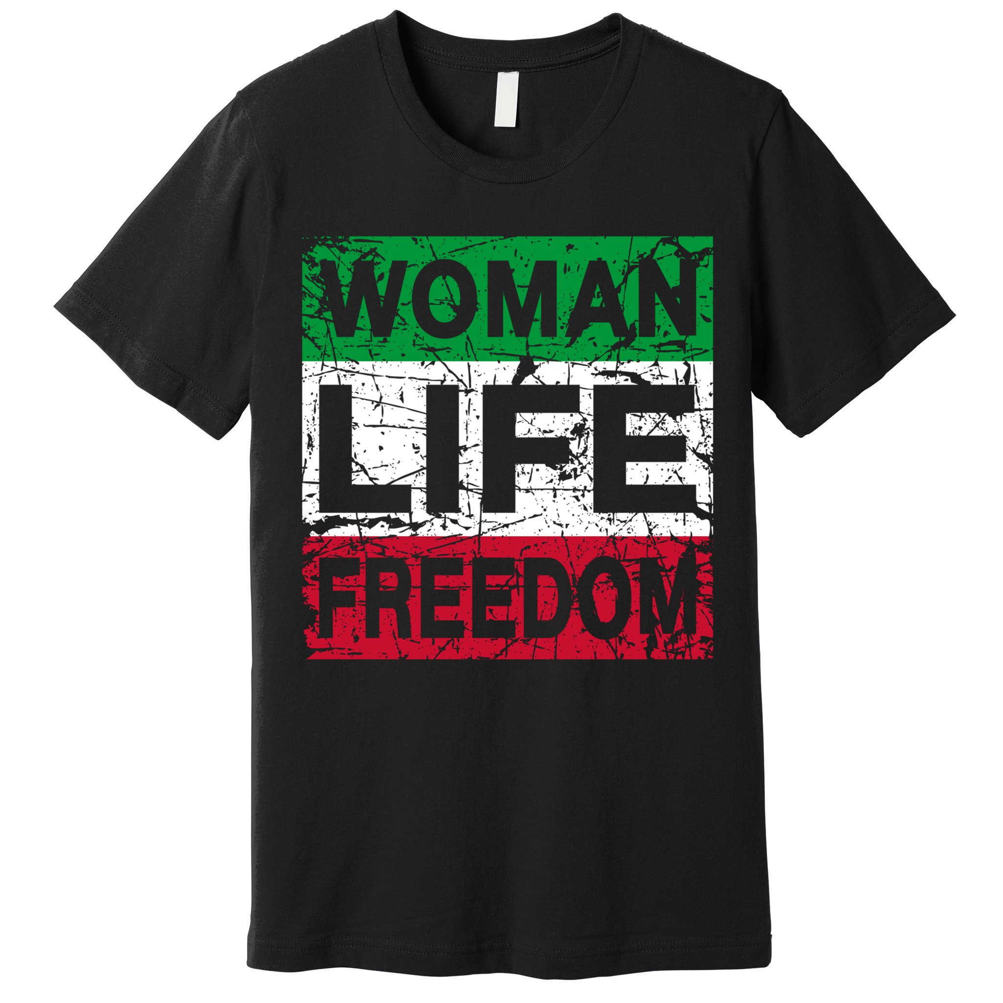 WOMAN LIFE FREEDOM IRAN RISE WITH THE WOMAN Support Woman Premium T-Shirt