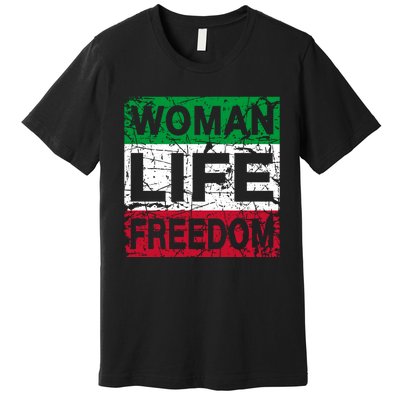 WOMAN LIFE FREEDOM IRAN RISE WITH THE WOMAN Support Woman Premium T-Shirt