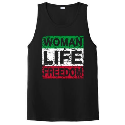 WOMAN LIFE FREEDOM IRAN RISE WITH THE WOMAN Support Woman PosiCharge Competitor Tank