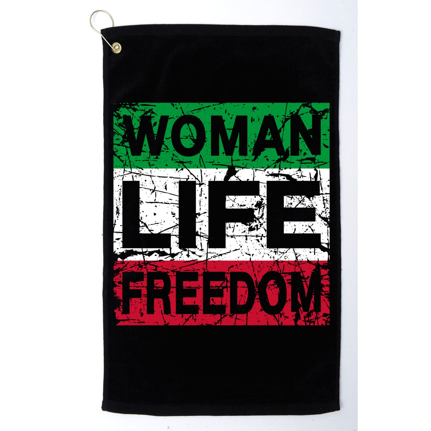 WOMAN LIFE FREEDOM IRAN RISE WITH THE WOMAN Support Woman Golf Towel
