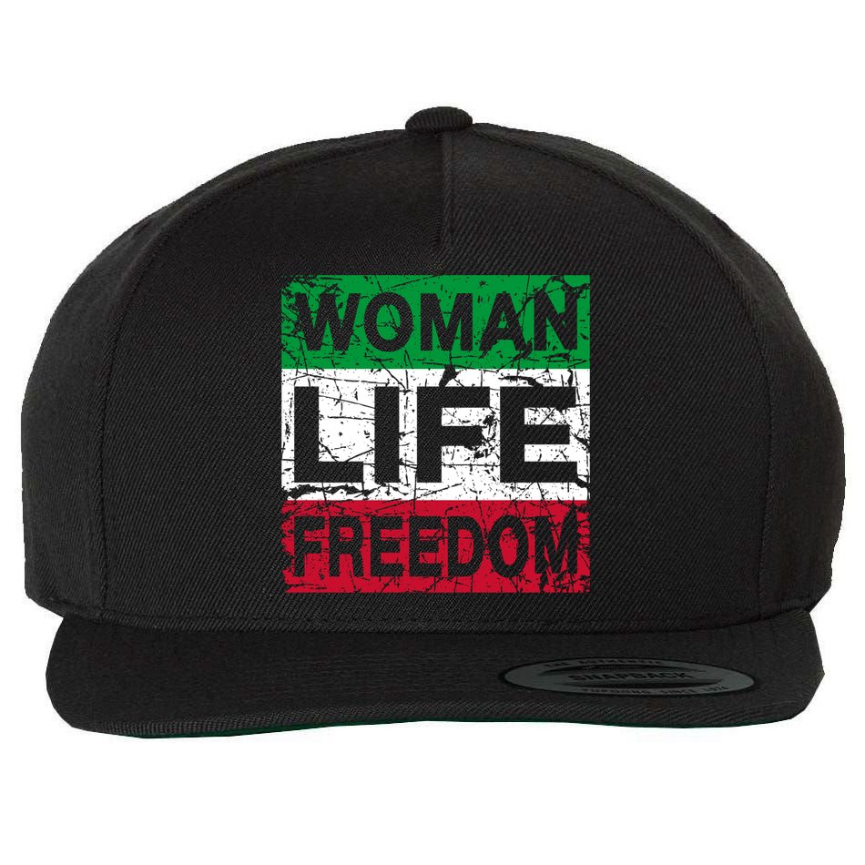 WOMAN LIFE FREEDOM IRAN RISE WITH THE WOMAN Support Woman Wool Snapback Cap
