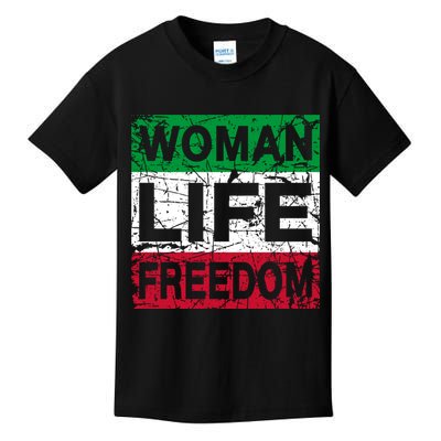 WOMAN LIFE FREEDOM IRAN RISE WITH THE WOMAN Support Woman Kids T-Shirt