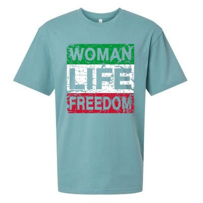 WOMAN LIFE FREEDOM IRAN RISE WITH THE WOMAN Support Woman Sueded Cloud Jersey T-Shirt