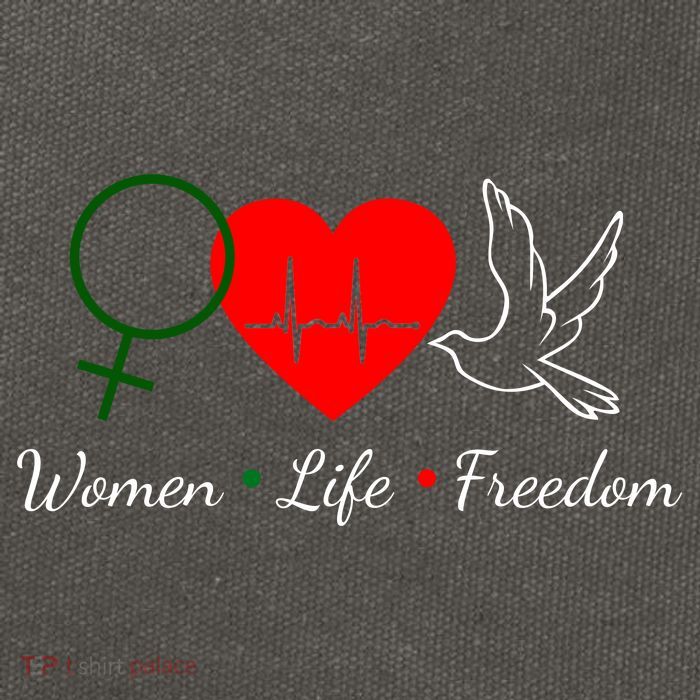 Women Life Freedom Equality Cotton Canvas Backpack