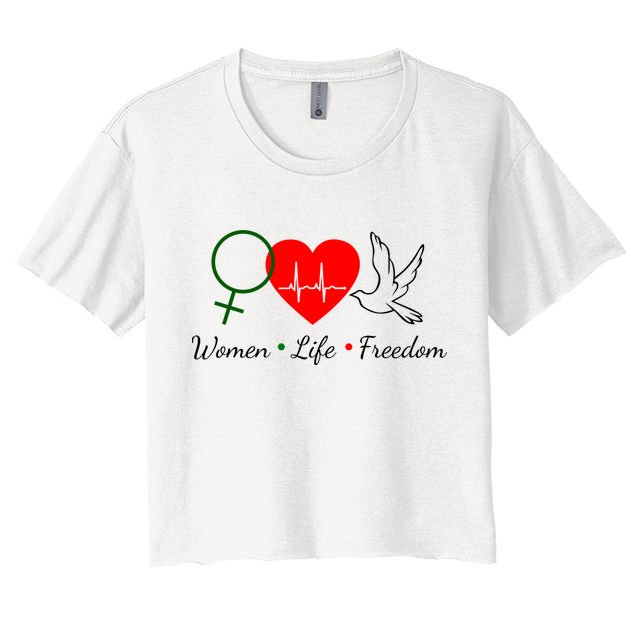Women Life Freedom Equality Crop Top