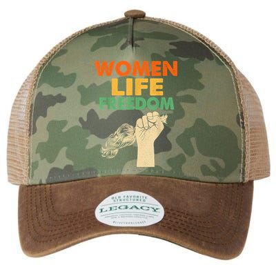 Women Life Freedom Iran Feminist Vintage Legacy Tie Dye Trucker Hat