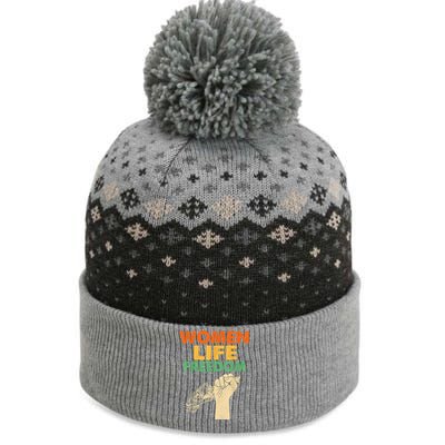 Women Life Freedom Iran Feminist Vintage The Baniff Cuffed Pom Beanie