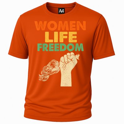 Women Life Freedom Iran Feminist Vintage Cooling Performance Crew T-Shirt