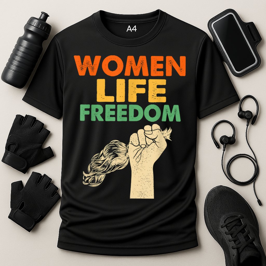 Women Life Freedom Iran Feminist Vintage Cooling Performance Crew T-Shirt