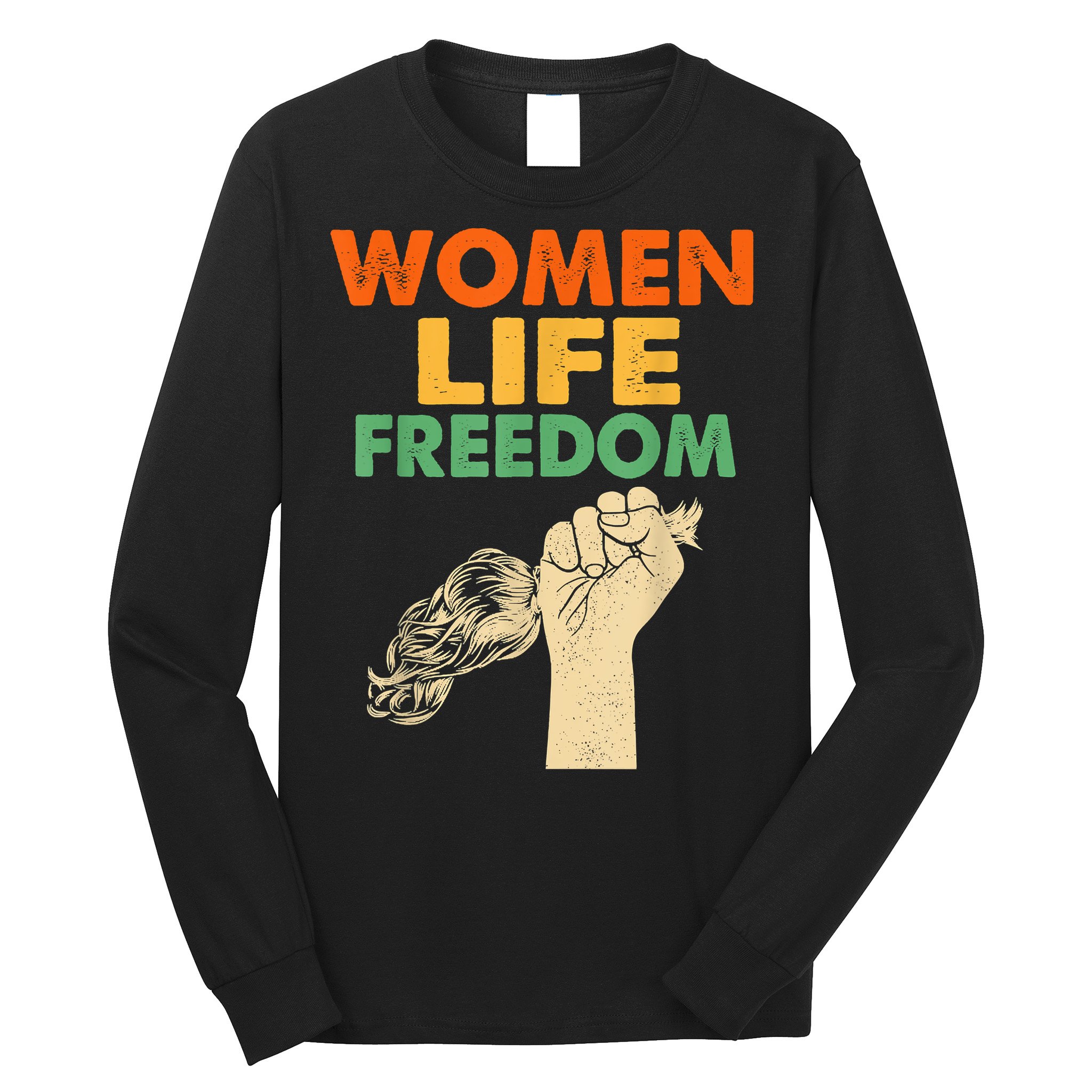 Women Life Freedom Iran Feminist Vintage Long Sleeve Shirt