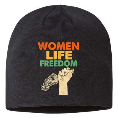 Women Life Freedom Iran Feminist Vintage Sustainable Beanie
