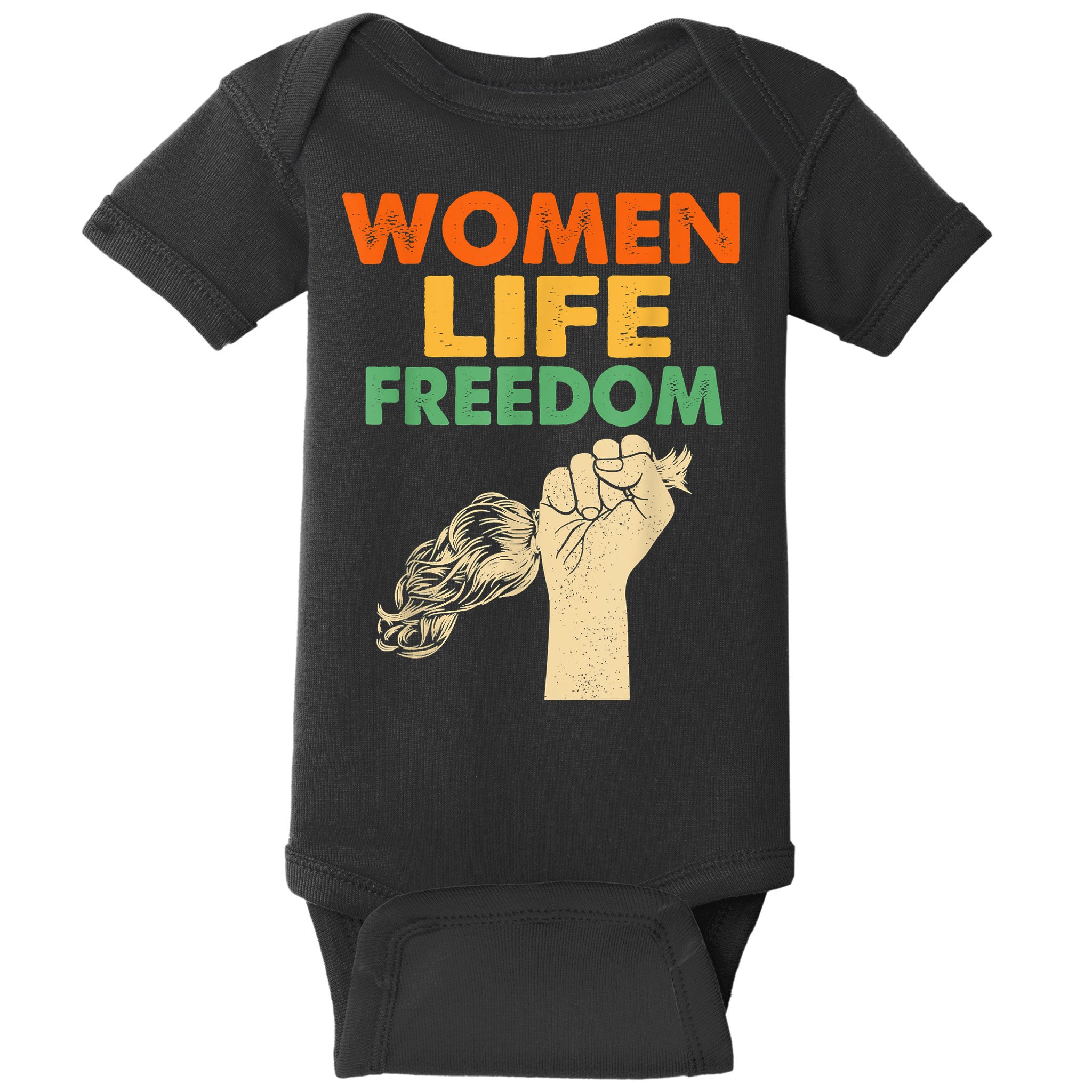 Women Life Freedom Iran Feminist Vintage Baby Bodysuit