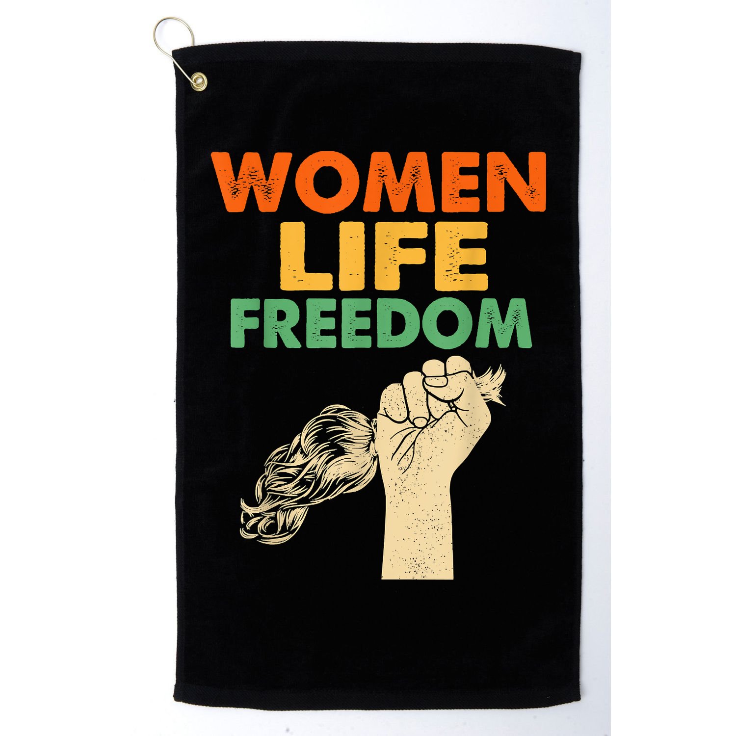 Women Life Freedom Iran Feminist Vintage Golf Towel