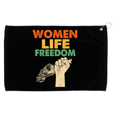 Women Life Freedom Iran Feminist Vintage Grommeted Golf Towel