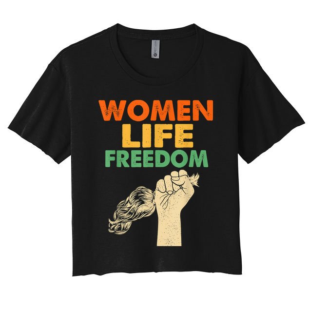 Women Life Freedom Iran Feminist Vintage Crop Top