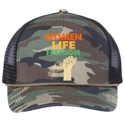 Women Life Freedom Iran Feminist Vintage Retro Rope Trucker Hat Cap