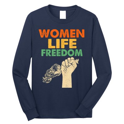 Women Life Freedom Iran Feminist Vintage Long Sleeve Shirt