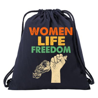 Women Life Freedom Iran Feminist Vintage Drawstring Bag