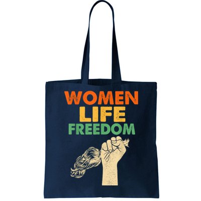 Women Life Freedom Iran Feminist Vintage Tote Bag