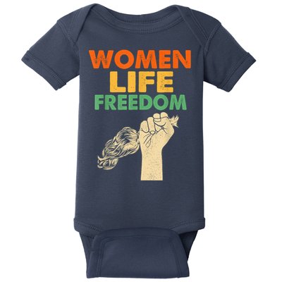 Women Life Freedom Iran Feminist Vintage Baby Bodysuit