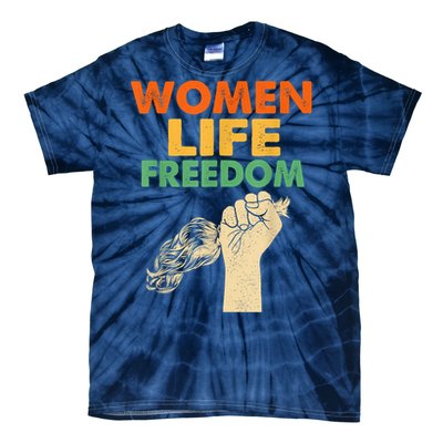 Women Life Freedom Iran Feminist Vintage Tie-Dye T-Shirt