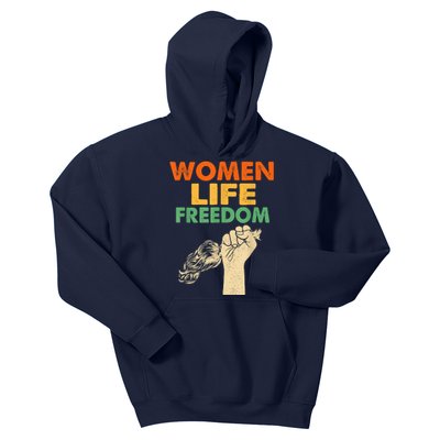 Women Life Freedom Iran Feminist Vintage Kids Hoodie