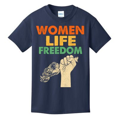 Women Life Freedom Iran Feminist Vintage Kids T-Shirt