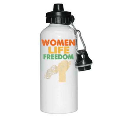 Women Life Freedom Iran Feminist Vintage Aluminum Water Bottle