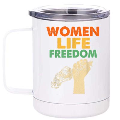 Women Life Freedom Iran Feminist Vintage 12 oz Stainless Steel Tumbler Cup