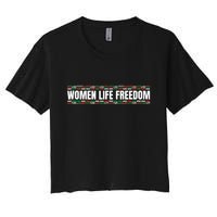 Women Life Freedom Design For Iranian Women's Crop Top Tee