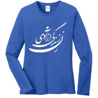 Women Life Freedom In Farsi, Zan Zendegi Azadi Ladies Long Sleeve Shirt