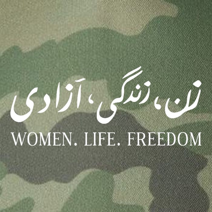 Wo Life Freedom Zan Zendegi Azadi Farsi Calligraphy Legacy Tie Dye Trucker Hat