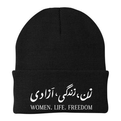 Wo Life Freedom Zan Zendegi Azadi Farsi Calligraphy Beanie
