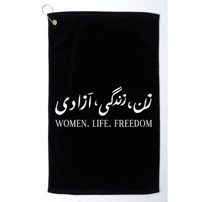 Wo Life Freedom Zan Zendegi Azadi Farsi Calligraphy Golf Towel