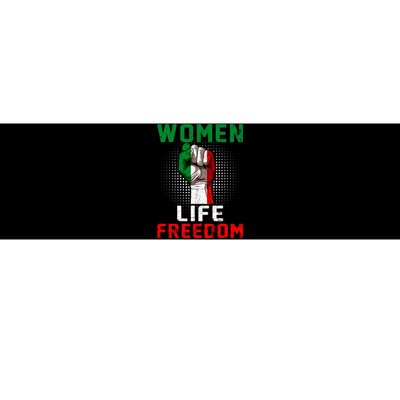 Women Life Freedom Stand With Women Iranian Flag Raised Hand Bumper Sticker