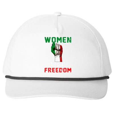 Women Life Freedom Stand With Women Iranian Flag Raised Hand Snapback Five-Panel Rope Hat