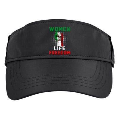 Women Life Freedom Stand With Women Iranian Flag Raised Hand Adult Drive Performance Visor