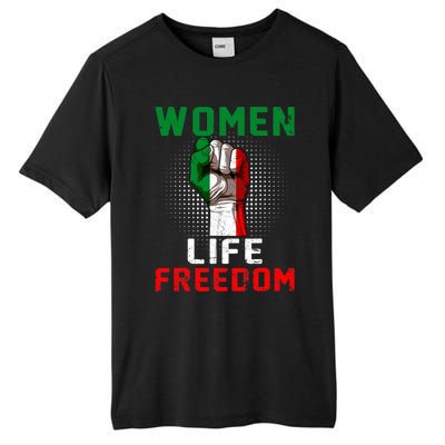 Women Life Freedom Stand With Women Iranian Flag Raised Hand Tall Fusion ChromaSoft Performance T-Shirt