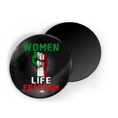 Women Life Freedom Stand With Women Iranian Flag Raised Hand Magnet