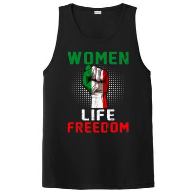 Women Life Freedom Stand With Women Iranian Flag Raised Hand PosiCharge Competitor Tank